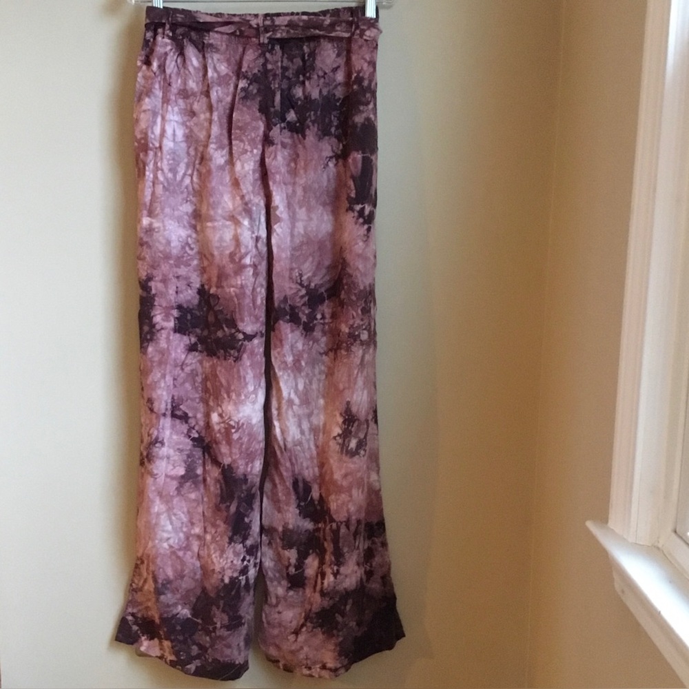 Anthropologie Cloth & Stone Venice Tie Dye Wide Leg Pants - Picture 9 of 13